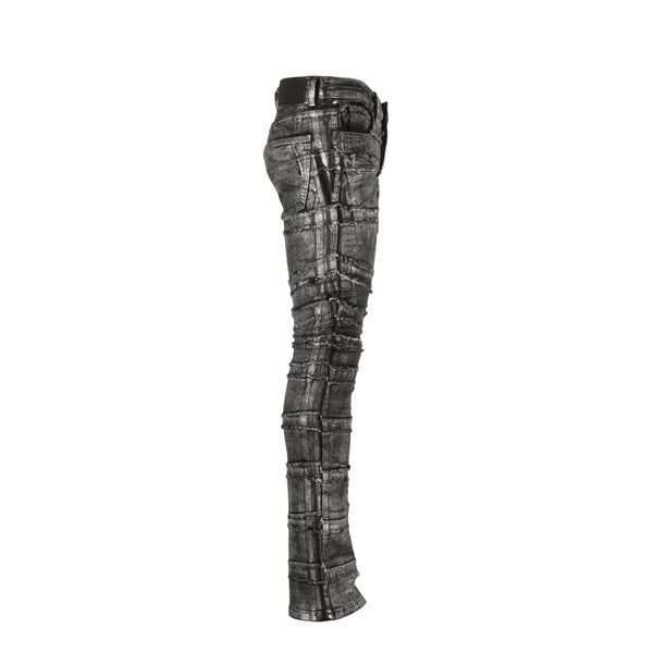 Valabasas Zodiac Grigio Waxed Men's Stacked Jeans