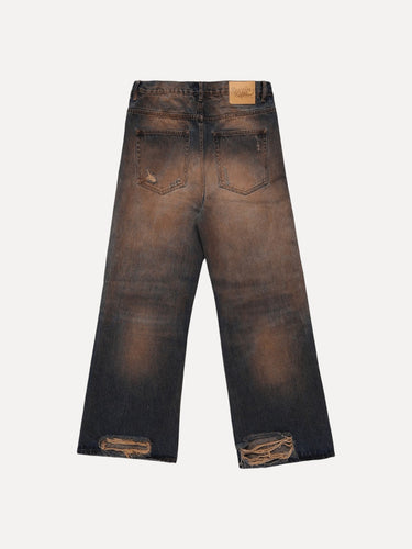 Dark Walnut Thrashed Denim