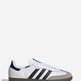 Adidas Samba OG Leather Athletic Sneakers in Core Black and Cloud White at SIZE Boutique