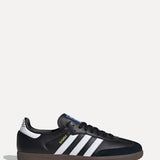 Adidas Samba OG Leather Athletic Sneakers in Footwear White and Core Black at SIZE Boutique