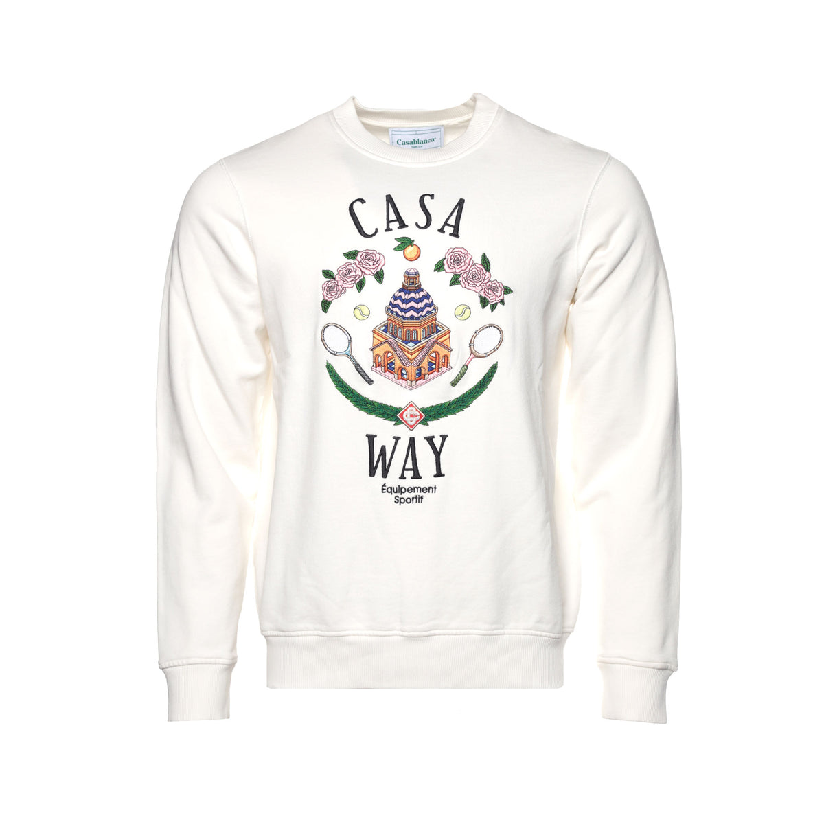 Casablanca Casa Way Men's White Pullover Sweatshirt - SIZE Boutique