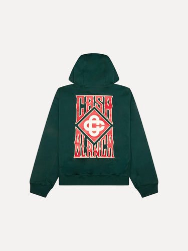 Gothic Stacked Logo Print Hoodie