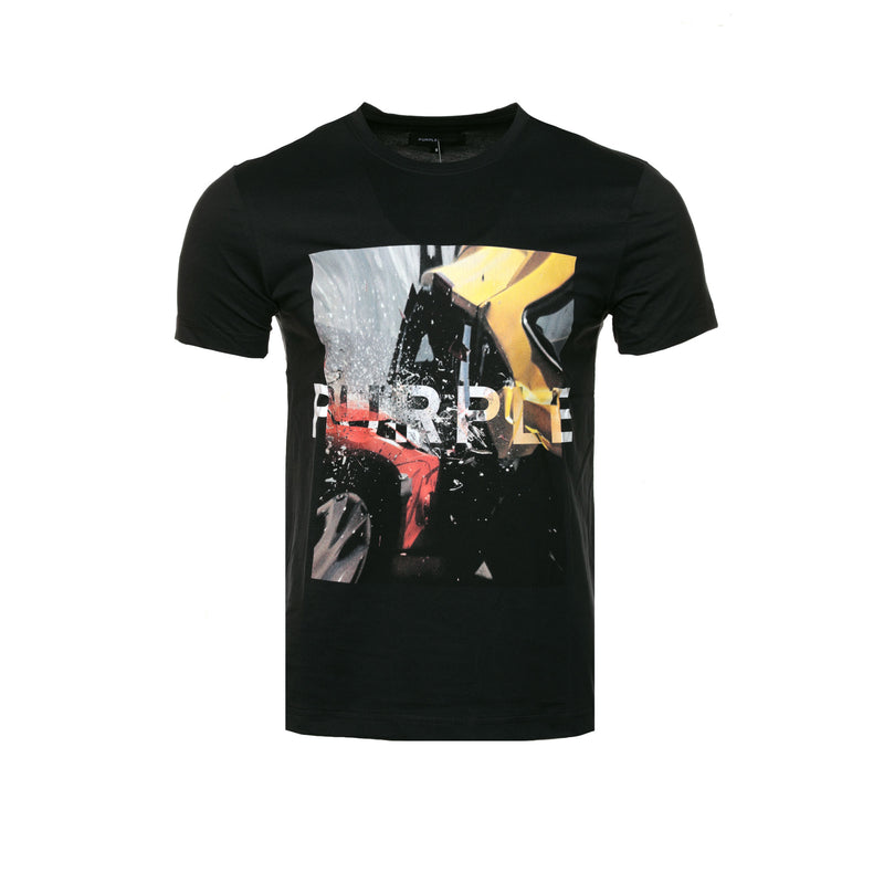 Purple Brand Clean Jersey Black Beauty Collision Men's SS Tee - SIZE Boutique