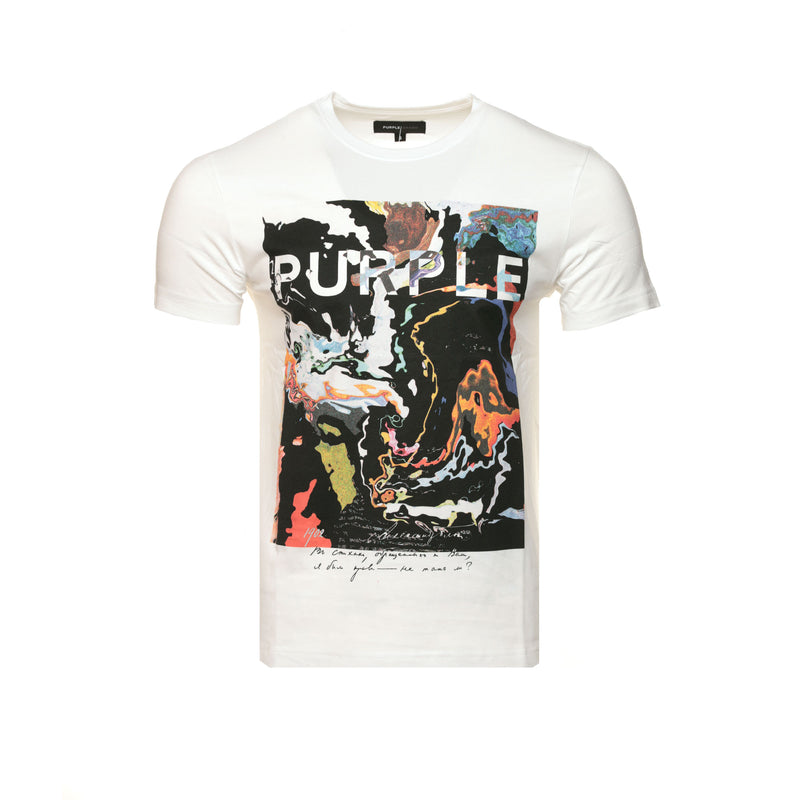 Purple Brand Clean Jersey White Acid T-Shirt - SIZE Boutique