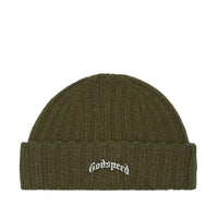 Godspeed OG Logo Emblem Olive Beanie Hat - SIZE Boutique