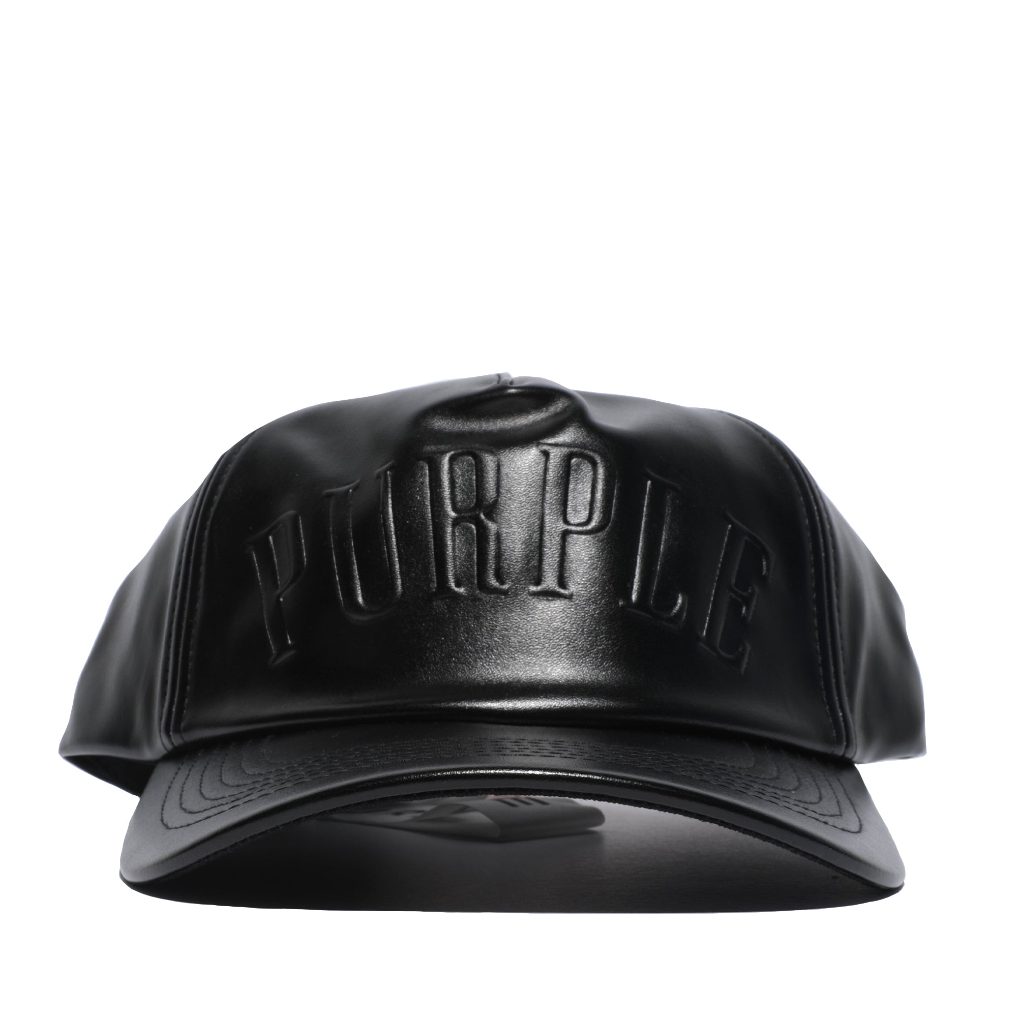 poláura OFFICIAL ONLINE STORE Purple Brand PU Five Panel Leather Hat - SIZE Boutique