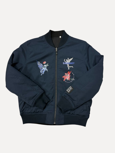 KSUBI NFT Reversible Men's Bomber Jacket — Navy