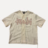 ShopSizeUSA Ksubi Logo Short Sleeve Button Shirt Beige at SIZE Boutique