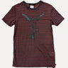 ShopSizeUSA Striped Angel Graphic T-Shirt Red Black at SIZE Boutique