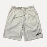 Ksubi Script Logo Mesh Athletic Drawstring Basketball Shorts in White at SIZE Boutique