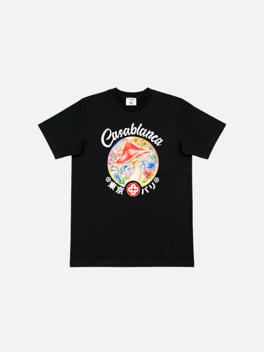 Mushroom Emblem Printed T-shirt