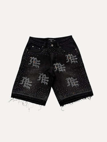 Mixed Emotions Rhinestone Denim Shorts