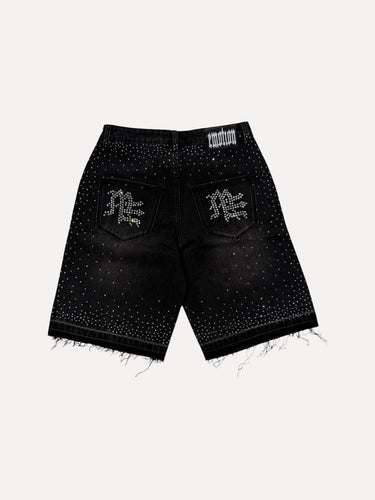 Mixed Emotions Rhinestone Denim Shorts