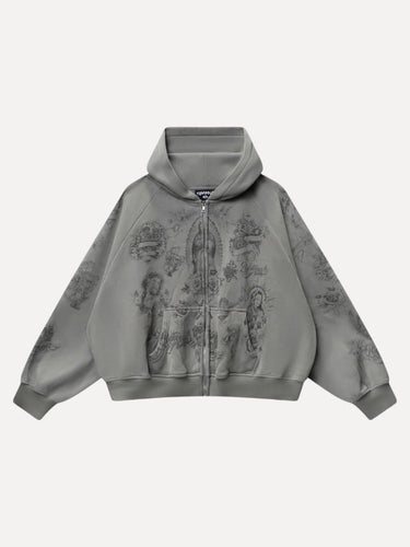 Mother Of Mercy Zip Up Hoodie