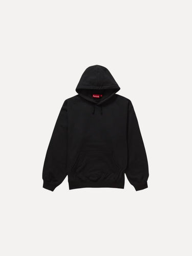 Supreme Satin Applique Hoodie Black/Black