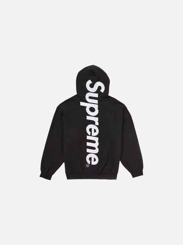 Supreme Satin Applique Hoodie Black