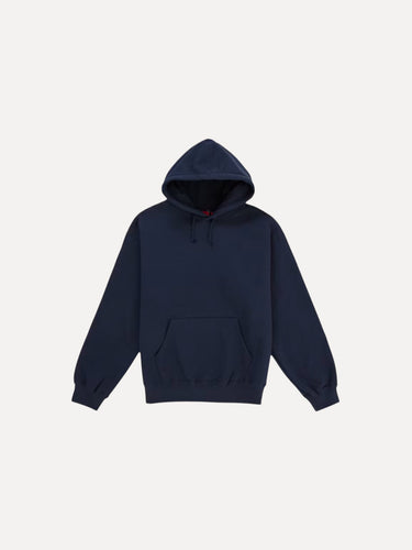 Supreme Satin Applique Hoodie Navy