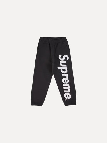Supreme Satin Applique Sweatpants Black