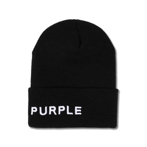 Purple Brand Acrylic Men's Cuffed Beanie Black - SIZE Boutique