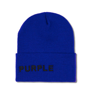 Purple Brand Acrylic Men's Cuffed Beanie Blue - SIZE Boutique