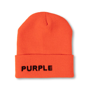 Purple Brand Acrylic Men's Cuffed Beanie Orange - SIZE Boutique