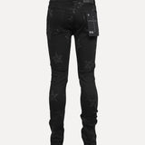 RTA All Over Star Jean Black Back Close-Up at SIZE Boutique