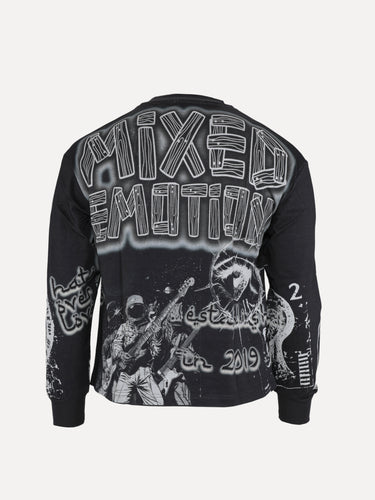 Mixed Emotions Astro Men's LS Black Tee - SIZE Boutique