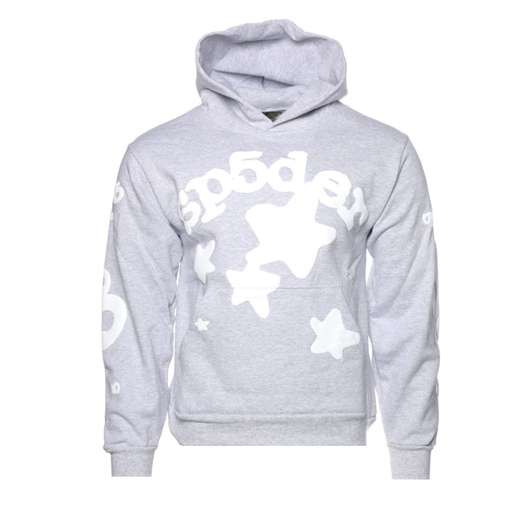 Sp5der Beluga Men's Pullover Hoodie Heather Grey - SIZE Boutique