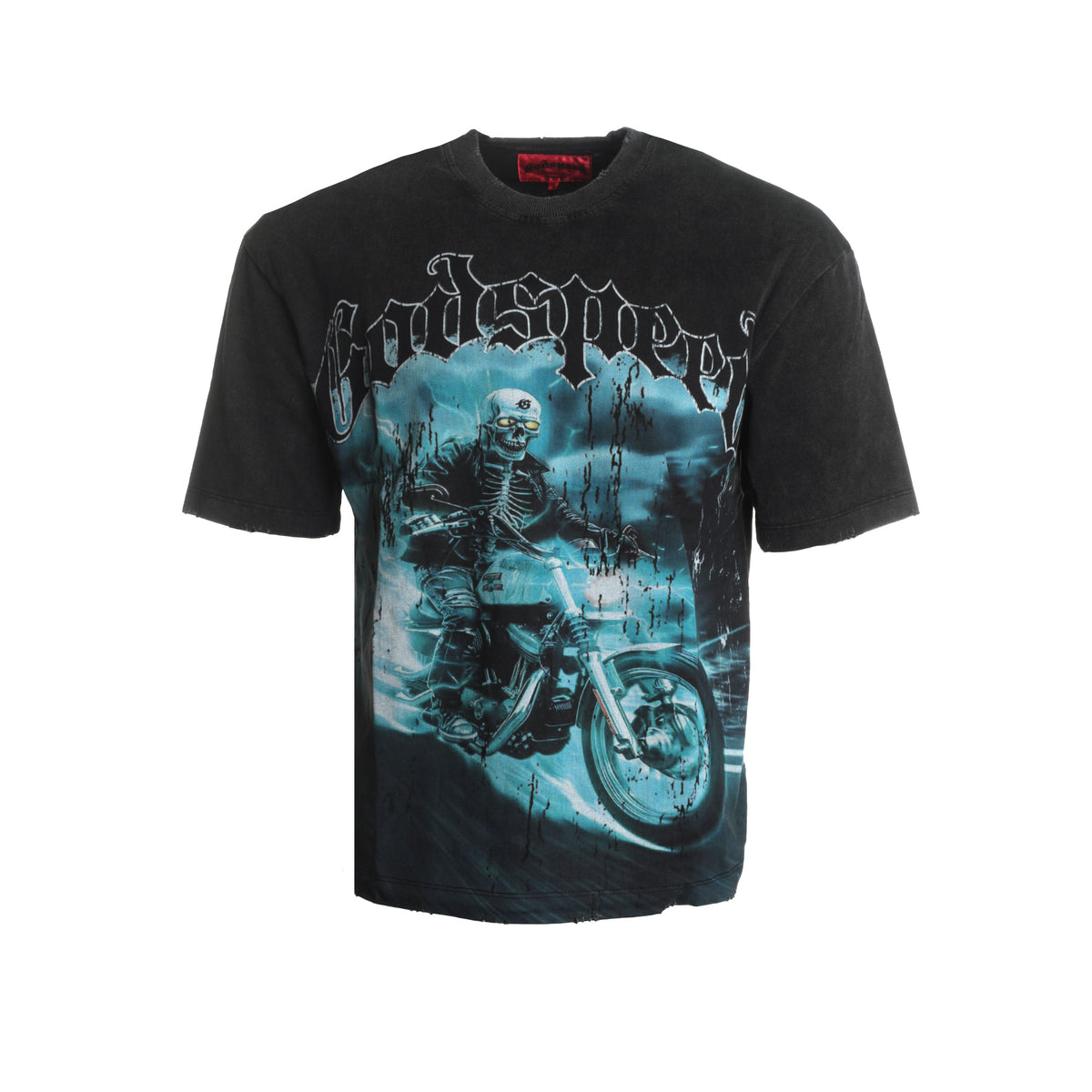 Godspeed "Blue Flame" Men's Black SS Box Tee - SIZE Boutique