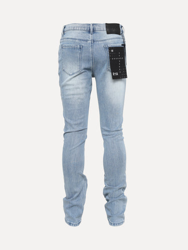 RTA Brandf Glacier Blue Cross Triad Men's Skinny Jeans - SIZE Boutique