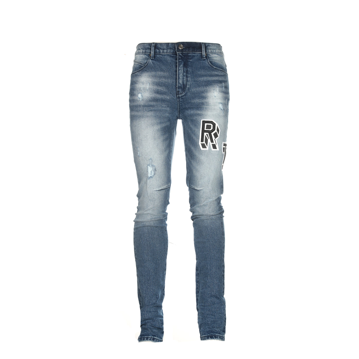 RtA Bryant Collegiate Logo Men's Dark Blue Jeans - SIZE Boutique