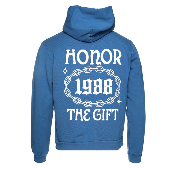 Honor the Gift "Chainlink Logo" Men's Blue Hoodie - SIZE Boutique