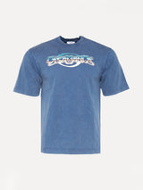 Casablanca Blue Chrome Text Printed Oversized SS T-shirt - SIZE Boutique