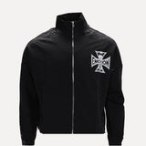 ShopSizeUSA Classic Nylon Jacket Black Front View at SIZE Boutique