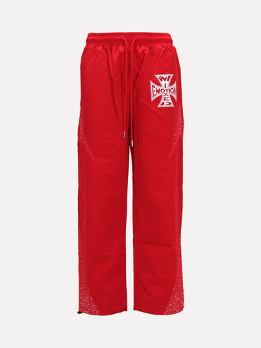 Mixed Emotions Classic Red Nylon Pants - SIZE Boutique