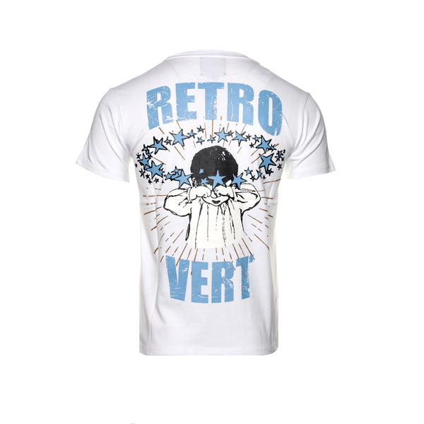 Retrovert "Cry Baby" Men's White / Blue SS Graphic Tee