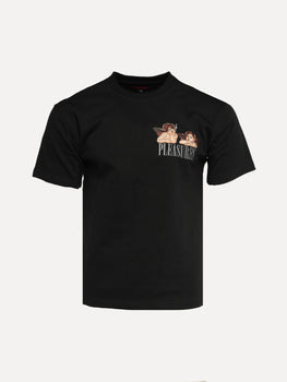 Pleasures Dynamic Short Sleeve Black Embroidered Crewneck - SIZE Boutique