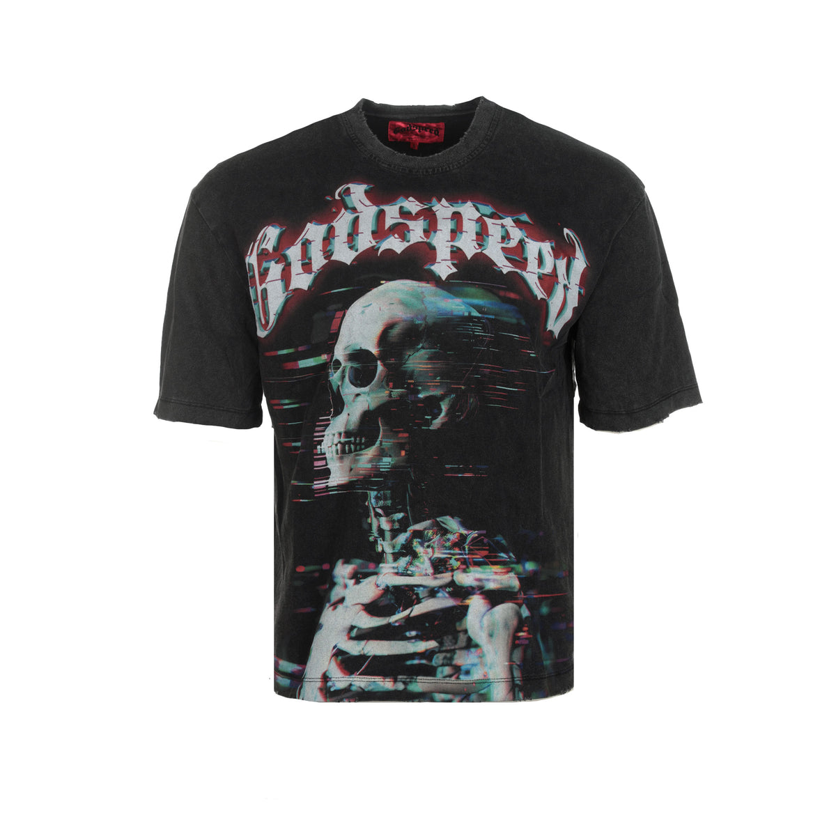 Godspeed "Glitchy" Men's Black Graphic Tee - SIZE Boutique