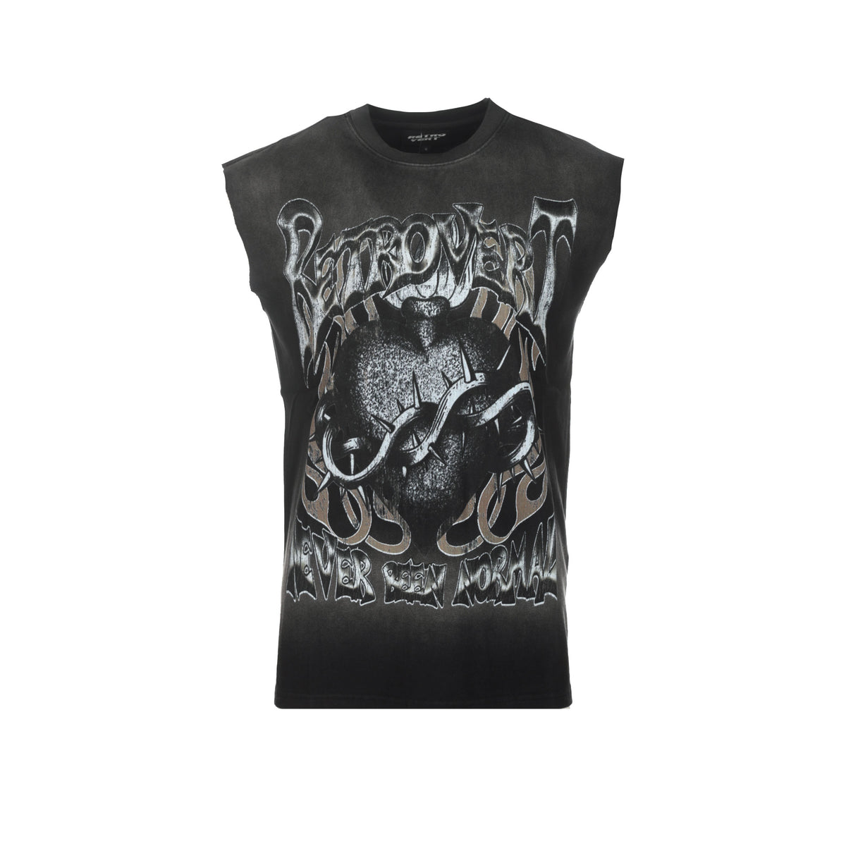 Retrovert "Heart Thorn" Men's Cut-Off Graphic SS Tee - SIZE Boutique