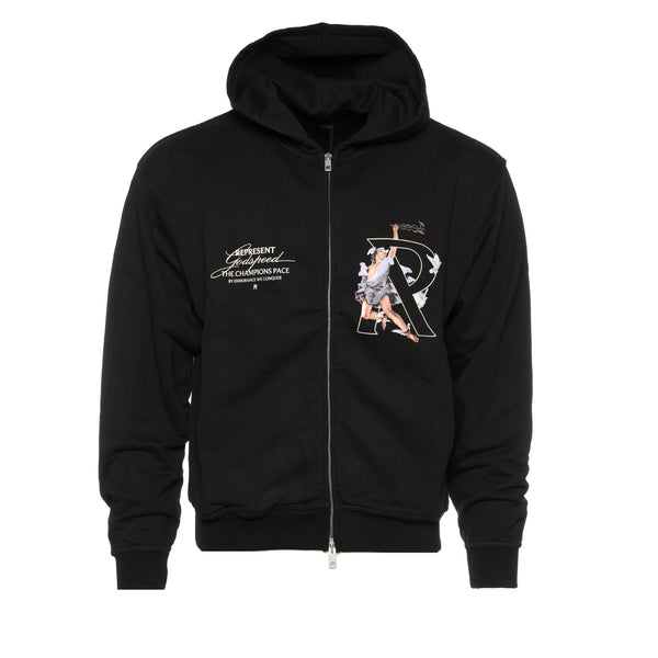 Represent "Hermes" Men's Black Zip Hoodie - SIZE Boutique