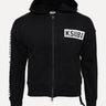 Ksubi Kings Harlem Logo Graphic Full-Zip Fleece Hoodie in Black at SIZE Boutique