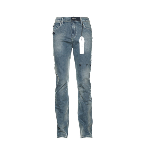 RtA Embroidered Logo Men's Slim Fit Blue Jeans - SIZE Boutique