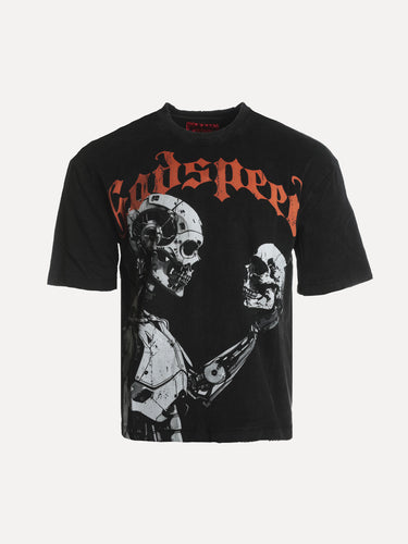 Godspeed Man VS AI SS Black Graphic Tee - SIZE Boutique