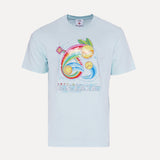 Casablanca Japanese Manga Tennis Graphic T-Shirt in Light Blue at SIZE Boutique