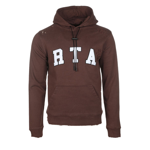 RtA Markus Collegiate Brown Men's Pullover Hoodie - SIZE Boutique