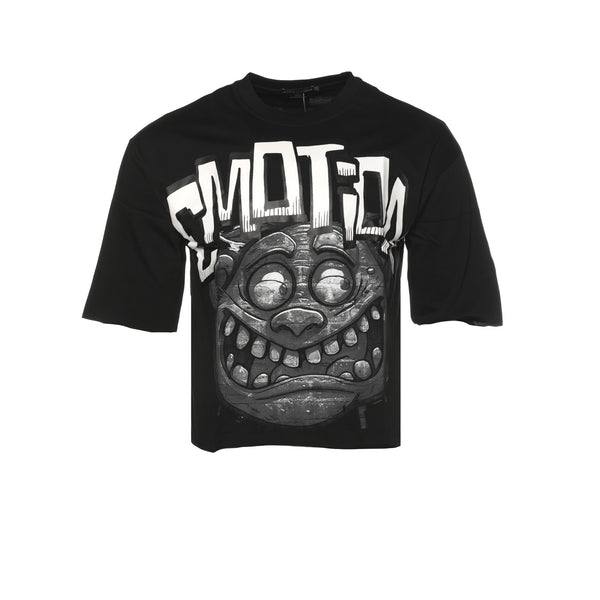 Mixed Emotions Monster Men's Black Cropped Tee - SIZE Boutique