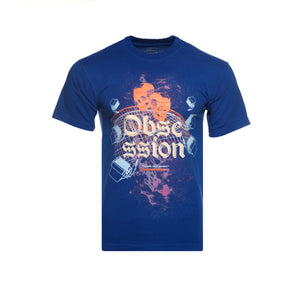 FAQ "Obsession" Men's SS Graphic Tee Blue - SIZE Boutique