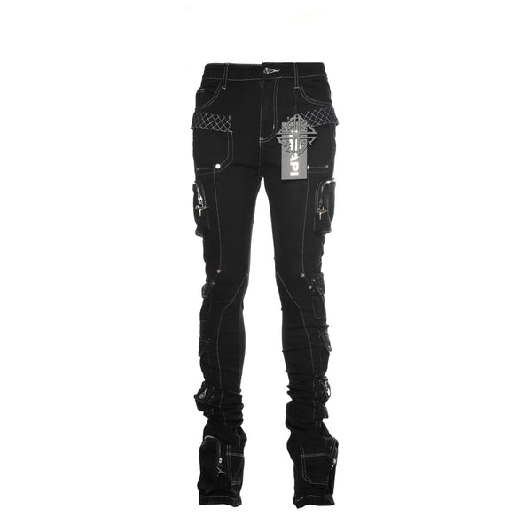 Guapi Obsidian Black Contrast Men's Cargo Pants - SIZE Boutique