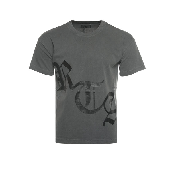 RtA Brand Old English Men's SS Charcoal Logo Tee - SIZE Boutique