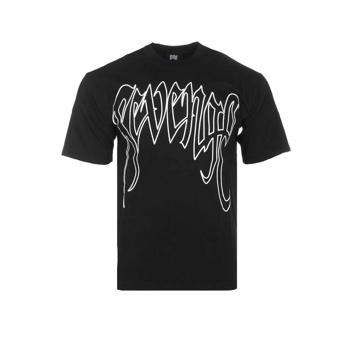 Revenge White Outline Logo Men's Black SS Tee - SIZE Boutique